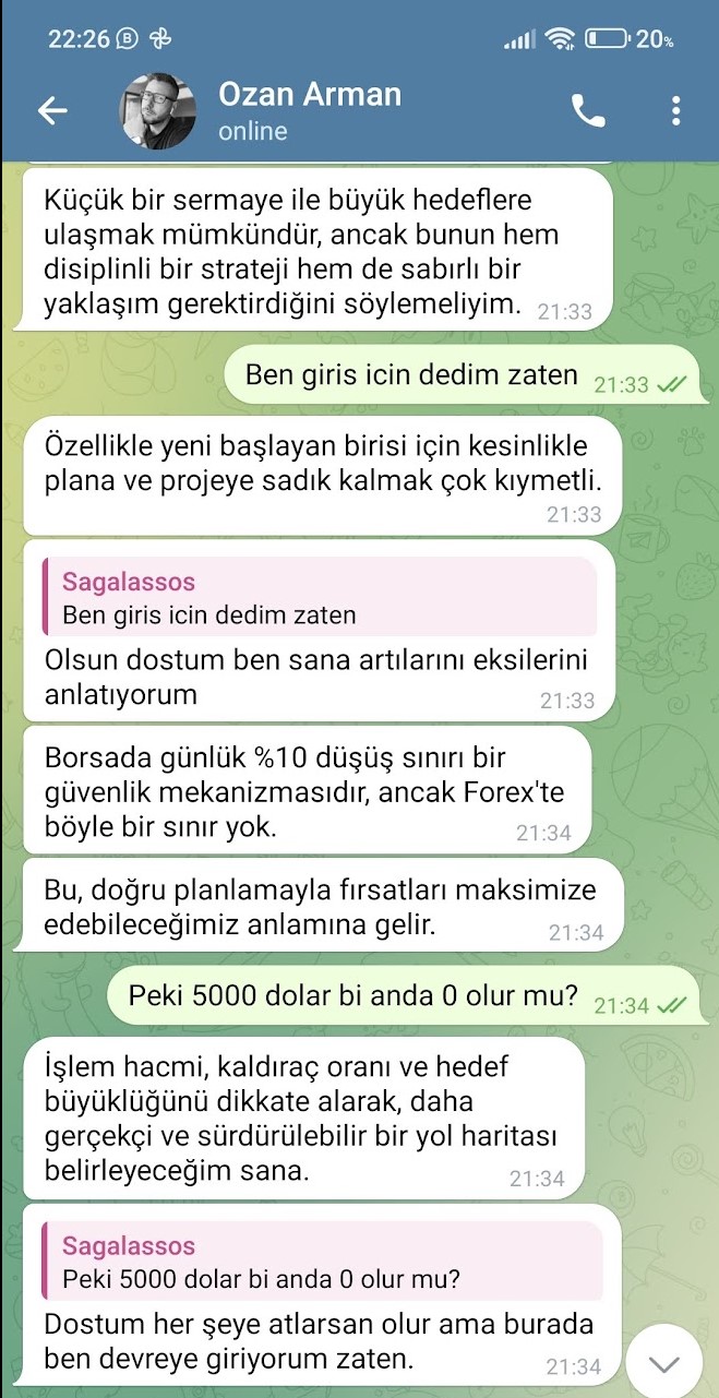 Ozan Arman forex dolandırıcılık yazişmalar 03