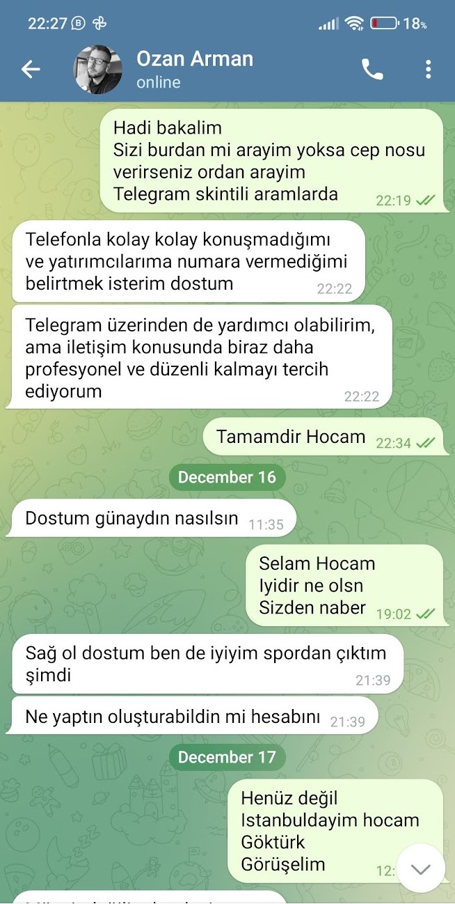 Ozan Arman forex dolandırıcılık yazişmalar 12